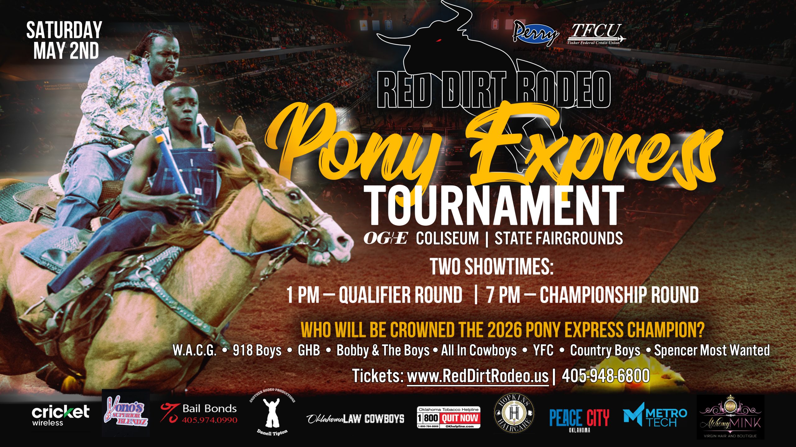 Red Dirt Rodeo Returns to OKC with Two Shows and High-Stakes Pony Express Tournament